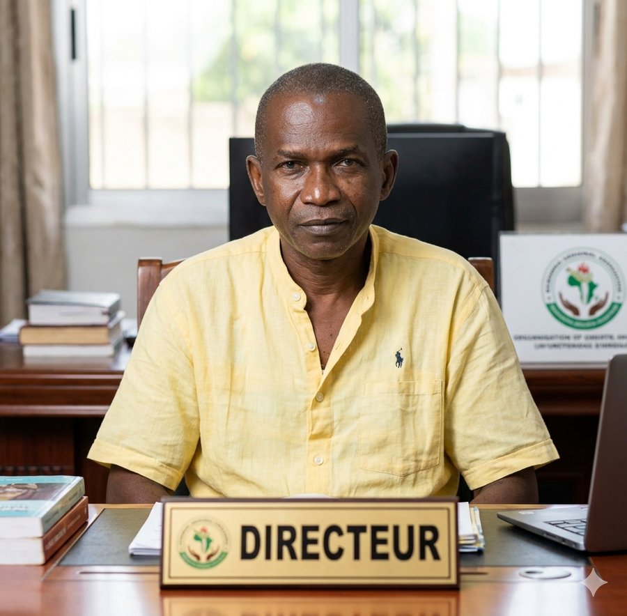 Le Directeur de l'École Privée ELIMA dans son bureau